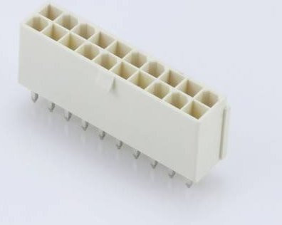Molex Einbau-Buchsenleiste in Weiß mit 20 Polen und einem Rastermaß von 4,20 mm - Bild 1
