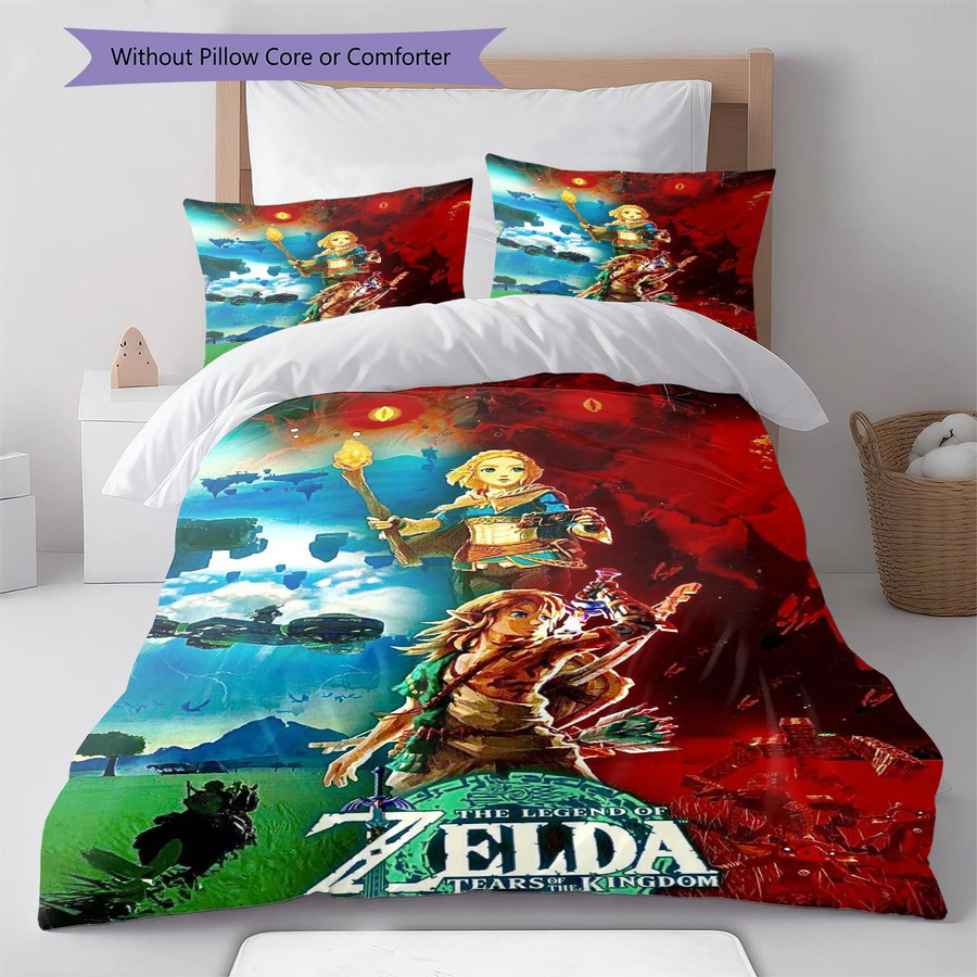 Zelda Muster Bettwäsche Set mit Bettbezug und 2 Kissenbezügen B/H: 140 x 200 cm - Bild 4