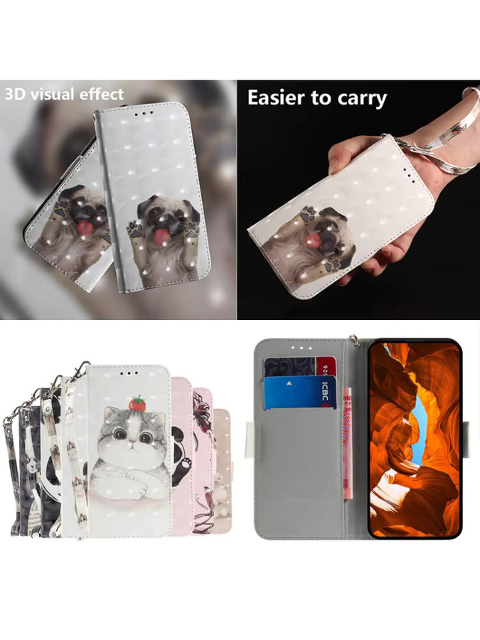Stand Flip Wallet Case mit gemaltem Muster für Infinix Hot 40 50 Pro Plus 11S 20i 20S 30i 40i 50i in Multicolour - Bild 6