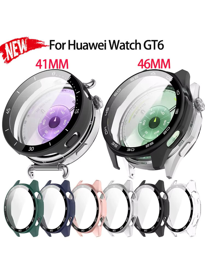CAOWTAN Uhrenzubehör Fall, Gehärtetes Glas, Kunststoff, Huawei GT 6 41/46mm, Unisex - Bild 6