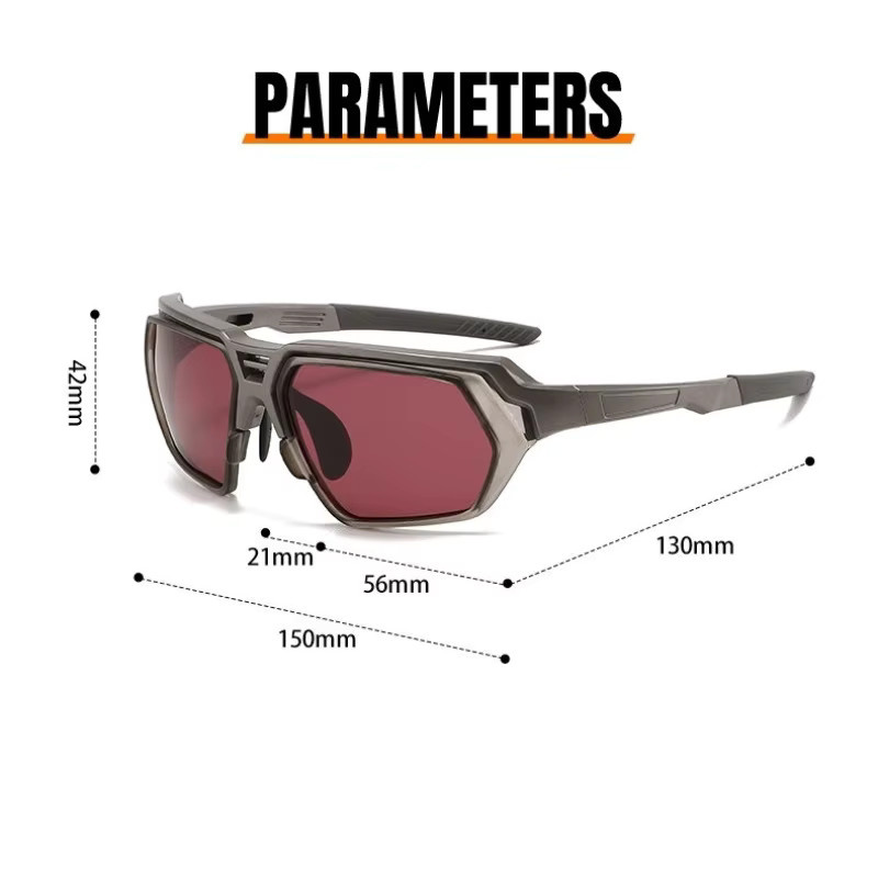 SEAMERGO Radsport-Sonnenbrille, Herren, Vollrand, silver, grey, polarisiert - Bild 2