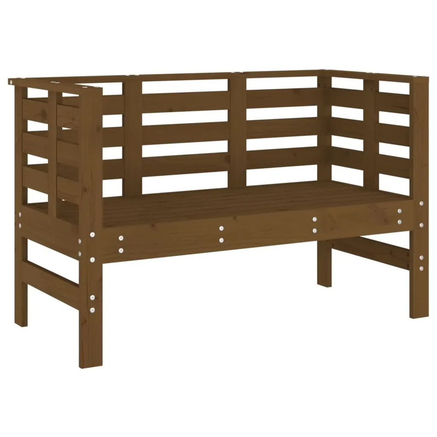 vidaXL Gartenbank aus Kiefer Massivholz in Honigbraun, B/T/H: 111,5 x 53 x 71 cm - Bild 2
