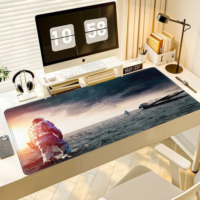 HYBXAXC Mauspad Interstellar Design mit HD-Druck, rutschfestes Gummi-Mauspad für Gaming und Büro, B/T: 100 cm x 50 cm, multicolour - Bild 1