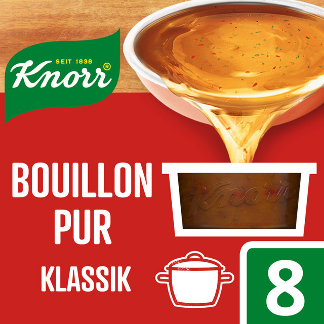 Knorr Bouillon Pur Rind 8 x 28 g - Bild 1