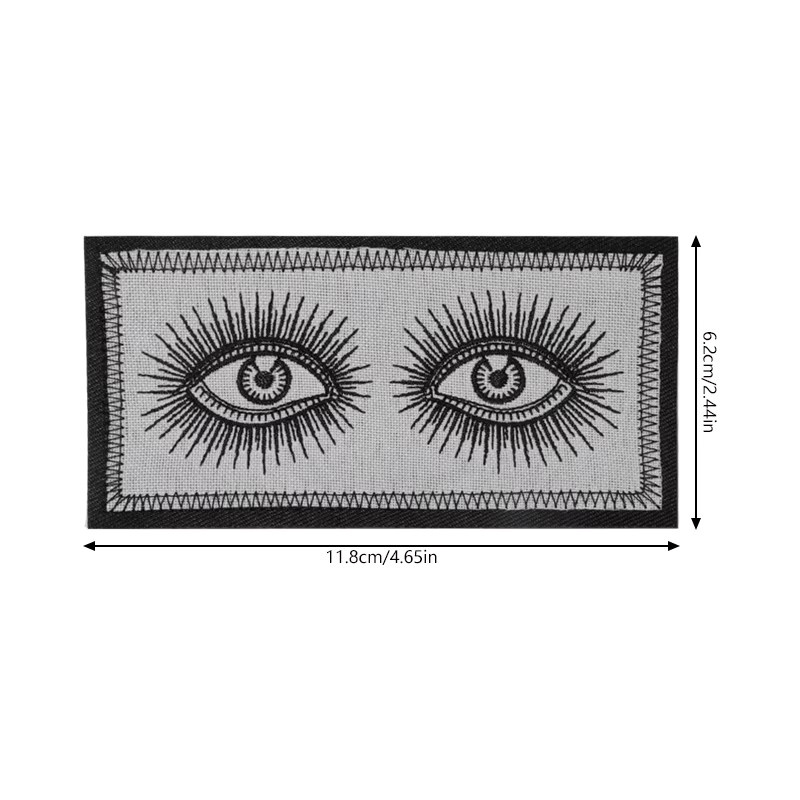Weisheit Helle Augen Gestickter Patch in Weiß zum Aufnähen oder Aufbügeln für Kleidung, Kappen und Taschen - Bild 4