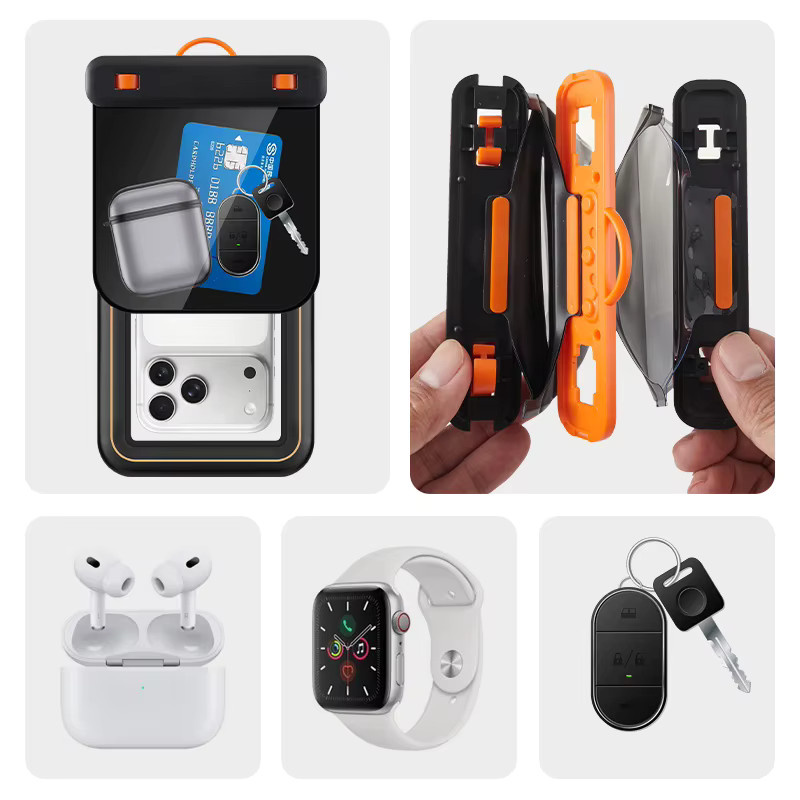 FaLi Qisubao Wasserdichte Universal-Handytasche mit doppellagigem Touchscreen für Outdoor-Sportarten in Schwarz oder Weiß - Bild 2