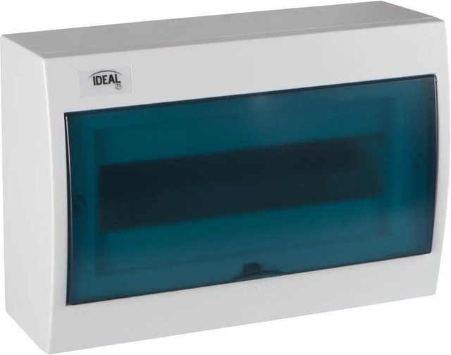 Kanlux Verteilerkasten Aufputz KDB-S12T aus ABS in Weiß und Blau mit 12 Modulen, B/T/H: 30,0 x 20,4 x 10,2 cm - Bild 1