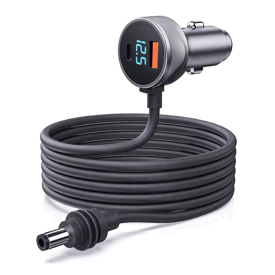 3in1 Mini-Autoladegerät-Adapter für Starlink mit 3 Ports, DC 5521 und USB-C QC 3.0 PD-Schnellladefunktion, Grau, 3/5 m DC-Kabel mit 16 AWG - Bild 6