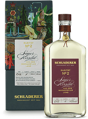 Schladerer Obstbrand Rarität No 2. Sauerkirsche, 0,5 l - Bild 1