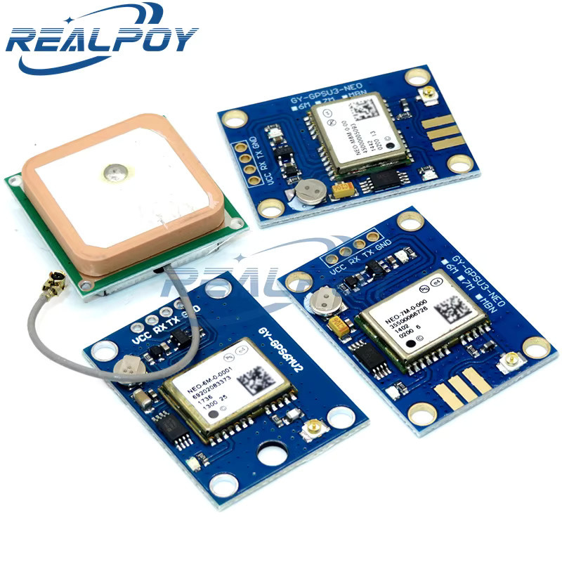 REALPOY GPS-Modul mit Micro-USB für NEO-6M, NEO-7M und NEO-8M Satellitenpositionierung in Blau für Arduino und STM32 - Bild 2