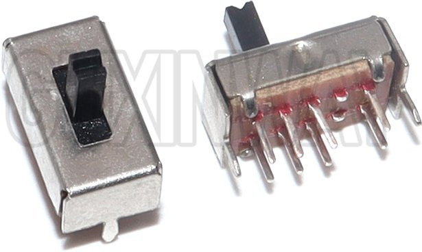 GUXINWAY Kippschalter SS23D07 8-Pins 3-Position 2P3T Vertikal mit 5mm Halterung, 10 Stück - Bild 1