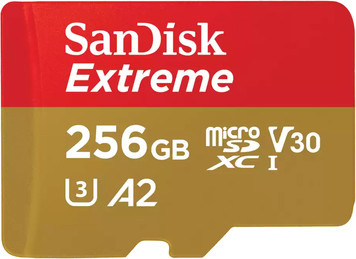 SanDisk Extreme MicroSDXC UHS-I Speicherkarte mit 256 GB, V30 Klasse 10 - Bild 1