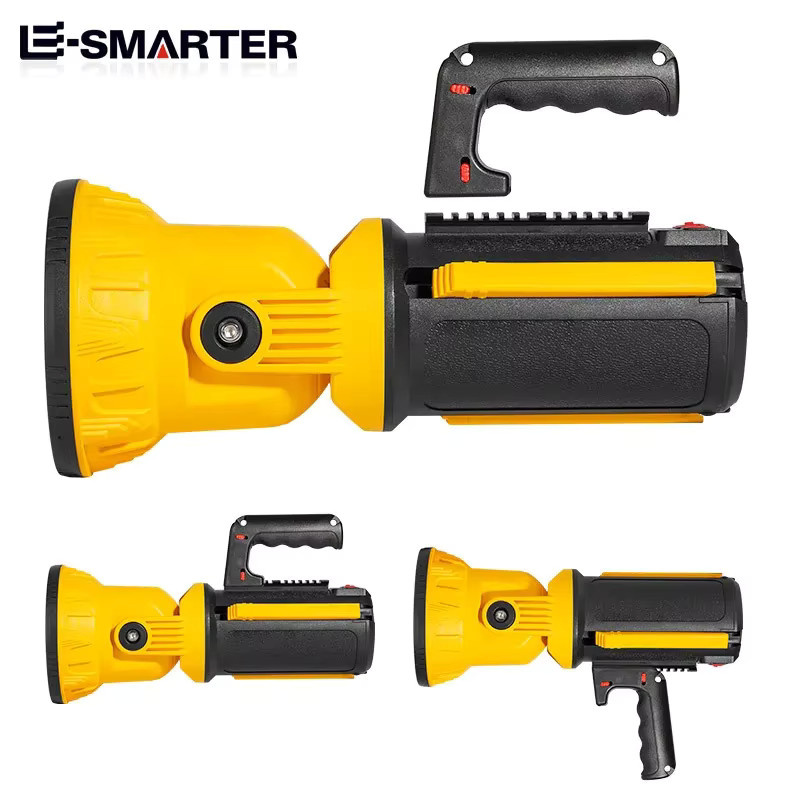 ESMARTER LED-Taschenlampe W51645 als Suchscheinwerfer für den Außenbereich, wiederaufladbar, Schwarz und Gelb - Bild 4