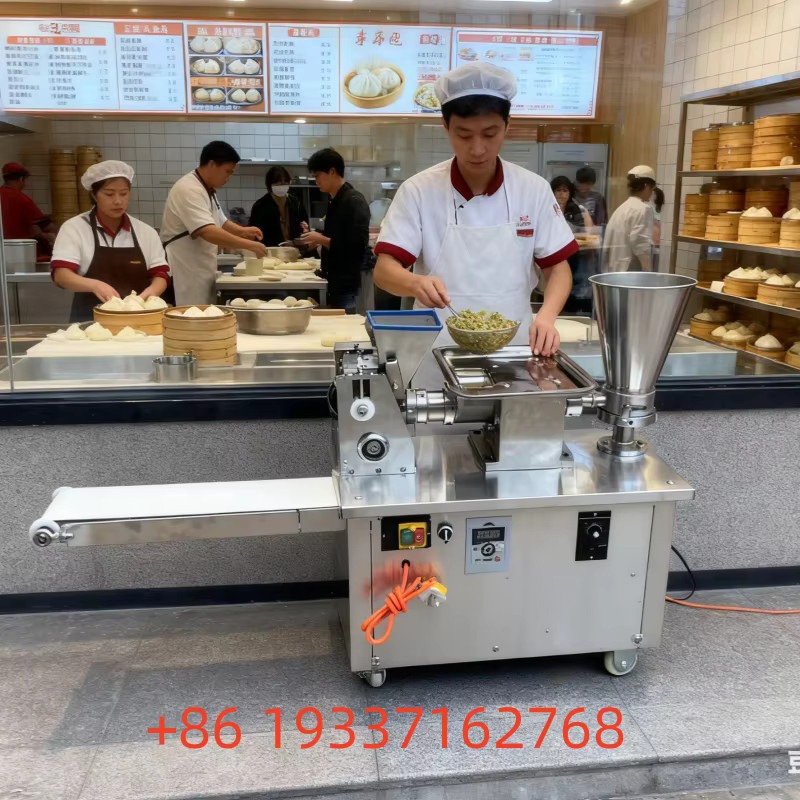 Automatische Teigtaschenmaschine von GUOHE aus Edelstahl in Silber für Empanadas, Samosas, Gyoza und Mini-Ravioli - Bild 3