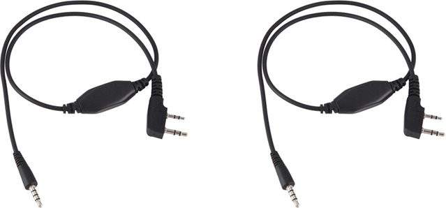 2er-Set APRS-K1 Audio Interface Kabel für Baofeng, Kenwood, Wouxun, TYT und Quansheng, kompatibel mit Android (Aprsdroid) und iOS (Aprspro), Farbe: Schwarz - Bild 1