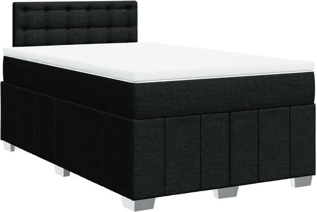 vidaXL Boxspringbett mit Matratze Schwarz B/T: 120 x 190 cm - Bild 1