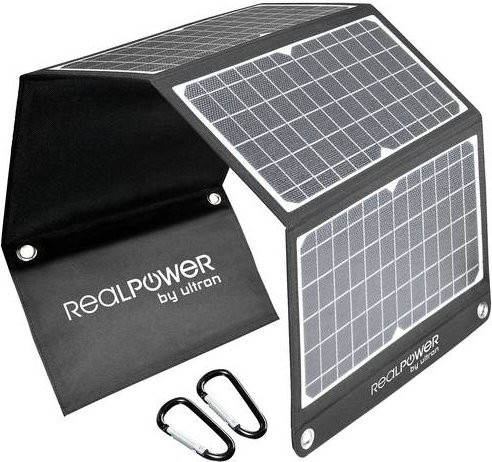 RealPower SP-30E 412766 Solar-Ladegerät 30W in Schwarz - Bild 1
