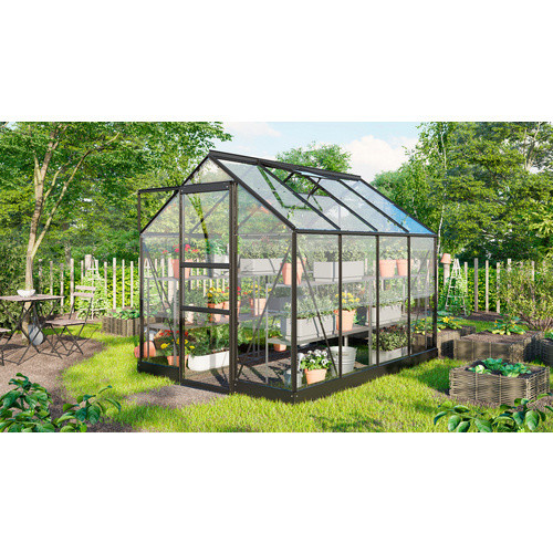 Vitavia Gewächshaus Eris 5000 in Schwarz mit ESG-Glas und Polycarbonat, B: 195,0 cm, H: 207,4 cm, T: 261,0 cm - Bild 3