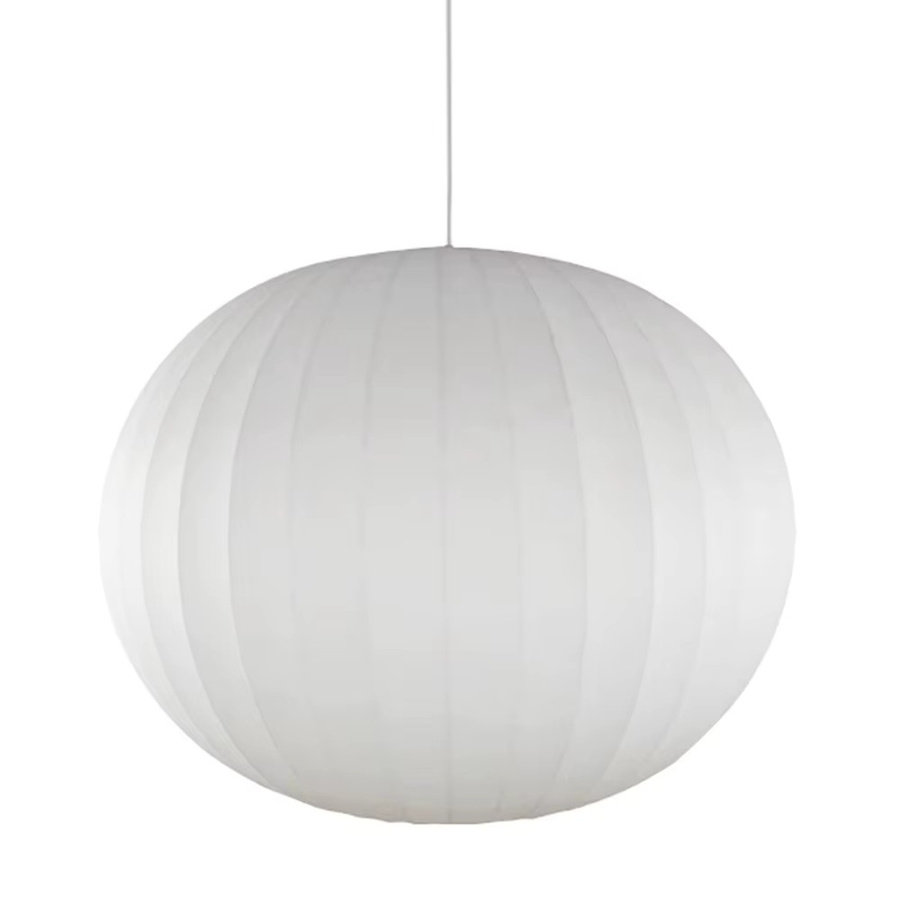 Joyinled Moderne Nordische Seiden-Pendelleuchte in Weiß, Minimalistischer Kugel-Kronleuchter mit E27 Fassung - Bild 4