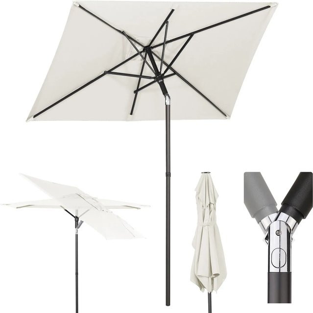 Sekey Balkonschirm Sonnenschirm in Creme/Beige mit UPF 50+ Schutz, B/T/H: 180 x 130 x 214 cm - Bild 1
