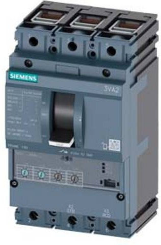 Siemens 3VA2163-8HM36-0AA0 Leistungsschalter in Grau mit einem Einstellbereich von 25 - 63A und einer maximalen Schaltspannung von 690 V/AC - Bild 1