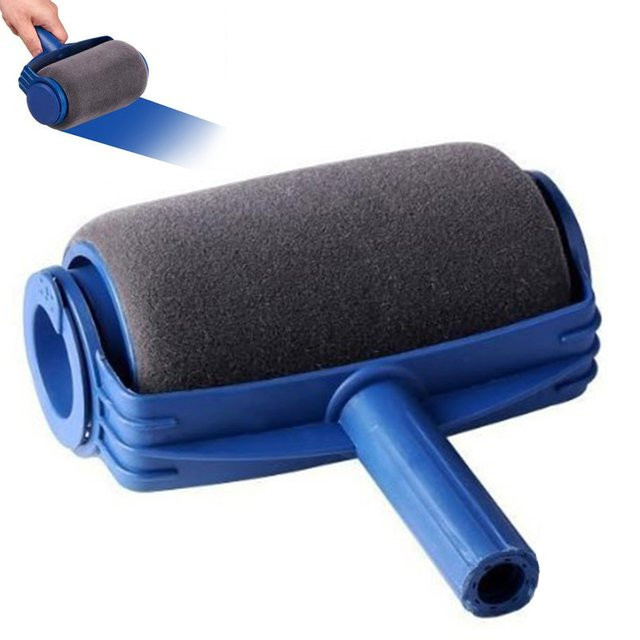 Professionelles Farbroller-Set mit Eckpinseln und Schaumstoffrollen in Blau für Innenräume und Haushalt - Bild 1