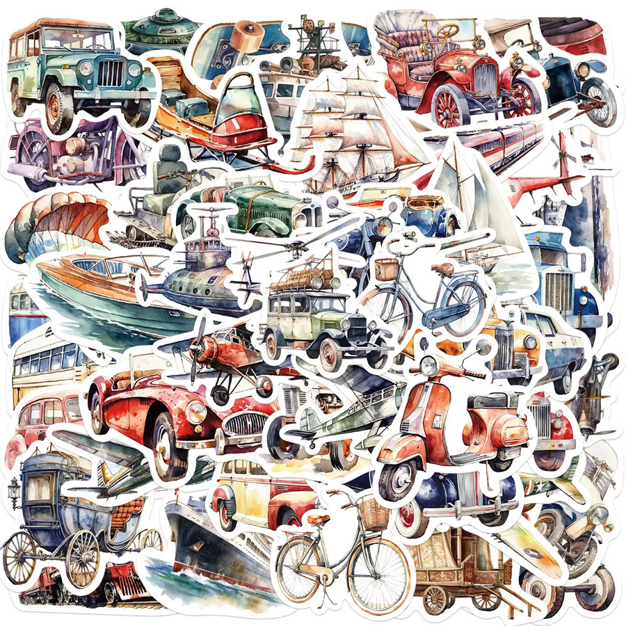 50 Stück wasserfeste Aquarell Graffiti Aufkleber in Multicolour von BulingBulingStickers Shop - Bild 2