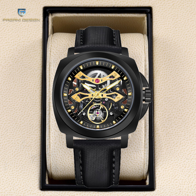 PAGANI DESIGN Armbanduhr, Automatik, Edelstahl, Saphirglas, Schwarz, Herren - Bild 1