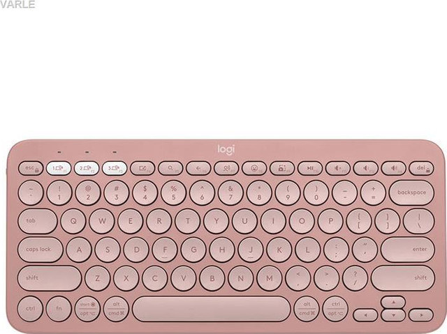 Logitech Pebble Keys 2 K380s Kabellose Bluetooth Tastatur QWERTY US International in Pink - Bild 1