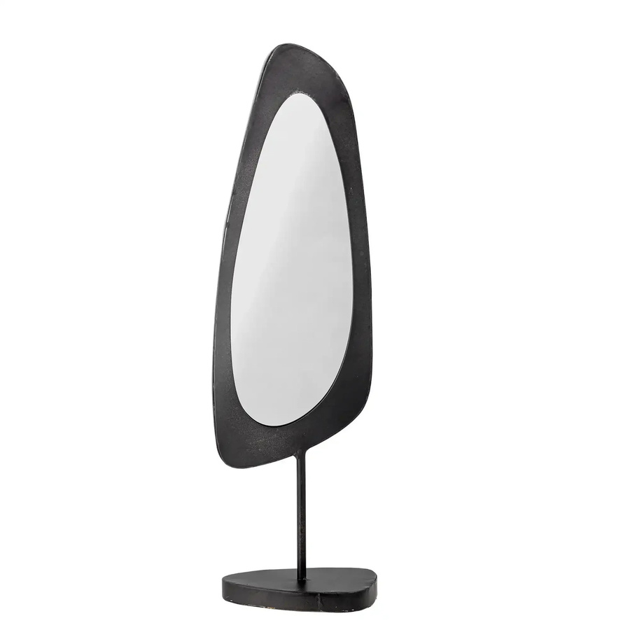 Bloomingville Tischspiegel Avoa in Schwarz aus Glas mit skandinavischem Design und unregelmäßiger Form, Breite: 50 cm, Höhe: 14,5 cm, Tiefe: 10 cm - Bild 1