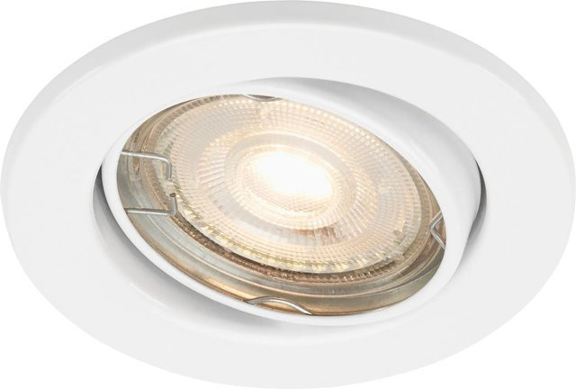 Briloner LED-Einbaustrahler rund in Weiß mit GU10 Fassung und warmweißem Licht - Bild 1
