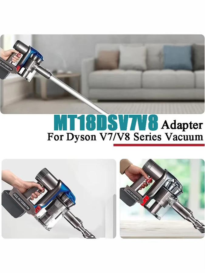 dawupine Li-Ion Batterie Adapter kompatibel mit Makita, Milwaukee, Dewalt, Bosch und Dyson V7V8 sowie ML18DSV7V8 und DW18DSV7V8 - Bild 5