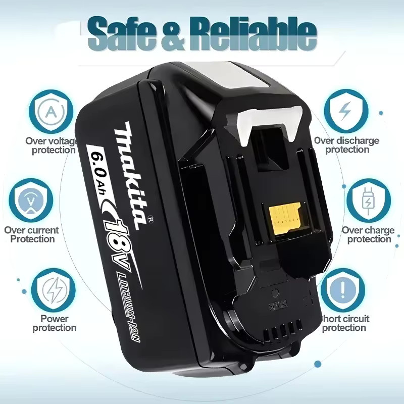 Makita 18V Akku 6,0Ah in Schwarz für Elektrowerkzeuge - Bild 6