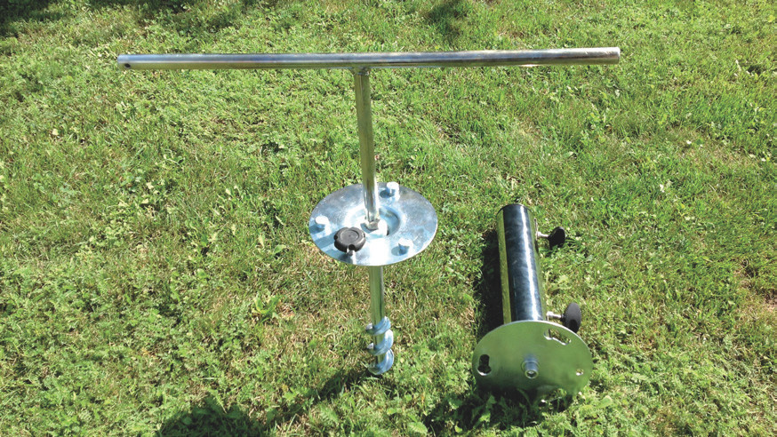 Doppler Bodenanker Greenfield für Sonnenschirme mit Rohrdurchmesser 25 - 48 mm, silber - Bild 2