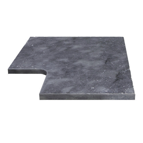 WOHNRAUSCH Beckenrandstein Pandora Blue aus Kalkstein, 1 Eckstück, grau/blau, B/T/H: 61 x 61 x 3 cm - Bild 2