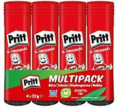 Pritt Klebestift Multipack für Bastelarbeiten und Schule, 4er Pack, 22 g pro Stift - Bild 1