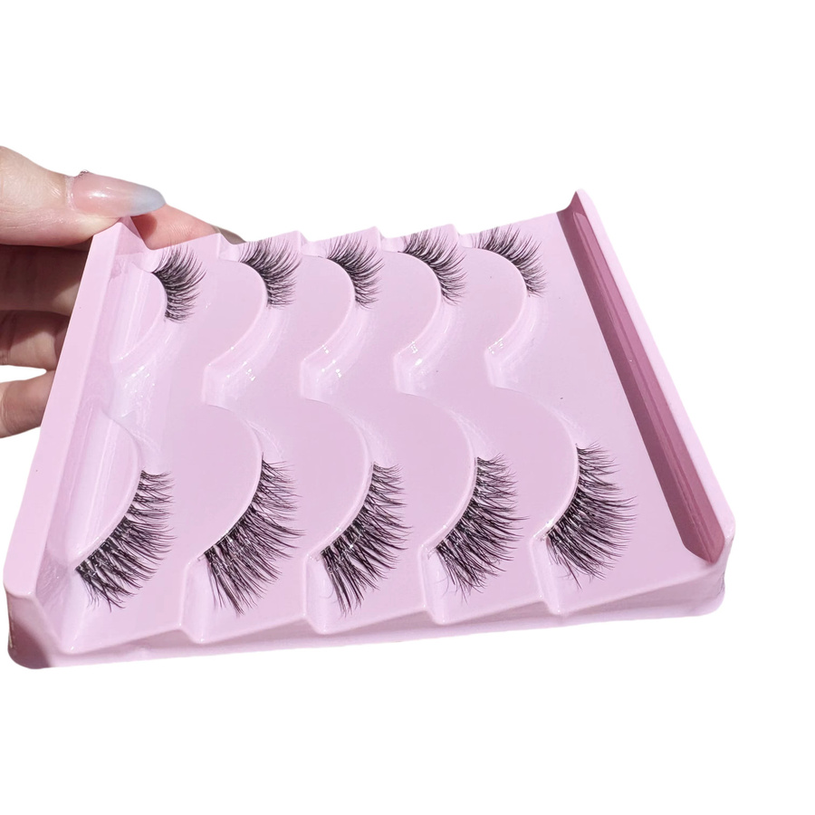 LIMEIKAI Falsche Wimpern, halbe Wimpernverlängerung, natürlich, 5 Paar - Bild 3