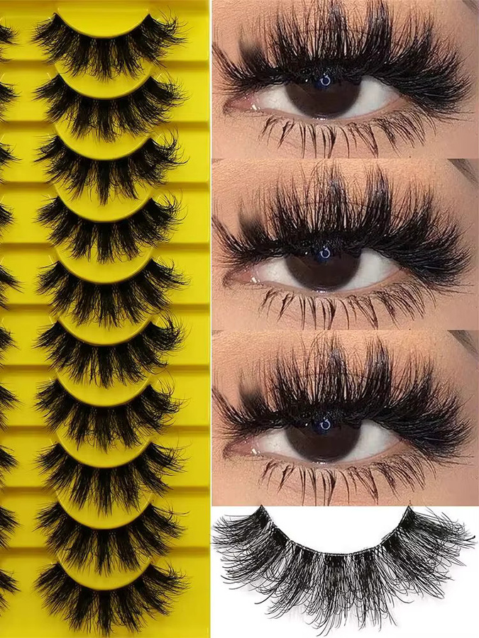 LIMEIKAI Künstliche Wimpern 3D Streifenwimpern, 10 Paar, Unisex - Bild 6
