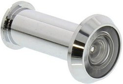 Intersteel Türspion aus Messing in Silberfarben für eine Türstärke von 60 mm - Bild 1