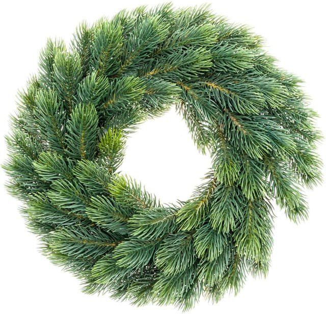 idee. Creativmarkt Weihnachtlicher Tannenkranz in Grün, Durchmesser: 35 cm - Bild 1