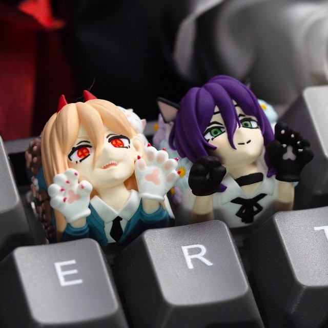 Chainsaw Man Reze Power Anime Harz-Tastenkappen für mechanische Tastaturen, bunte ESC-Taste für DIY-Customizing und PC-Gamer - Bild 1