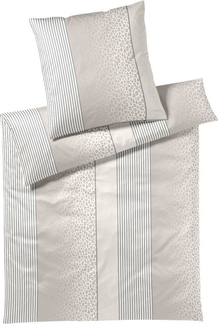Bettwäsche JOOP! LEO aus Mako-Satin in Beige mit 1 Kissenbezug, B/H: 135 x 200 cm, Kissen: 80 x 80 cm - Bild 1