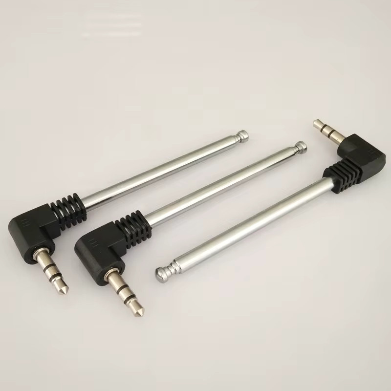 Edelstahl FM-Stabantenne mit 3,5 mm Audio-Jack für Radio und Mobilfunk in Schwarz und Silber - Bild 2