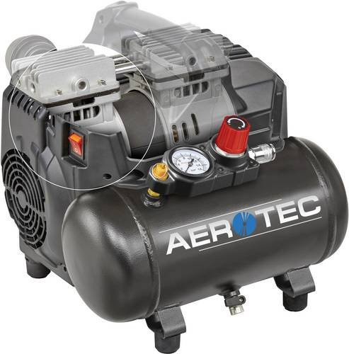 Aerotec Druckluft-Kompressor Supersil 6 in Schwarz mit 6 l Tank und 8 bar Druck - Bild 1