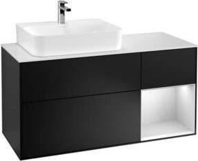 V&B Waschtischunterschrank Finion Wandbeleuchtung in Blau lackiert, Breite: 120 cm, Tiefe: 50,1 cm, Höhe: 50,1 cm - Bild 1