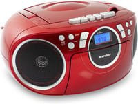 Karcher Radio RR 5042-R in Rot mit FM und CD-Player sowie 3,5 mm Jack Anschluss - Bild 1