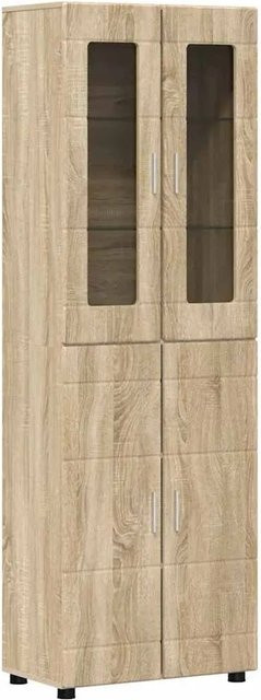 vidaXL Highboard FLORIN in Sonoma-Eiche, modernes Sideboard mit Schranktüren für Wohnzimmer oder Home Office, B/T/H: 60 x 35 x 182 cm - Bild 1