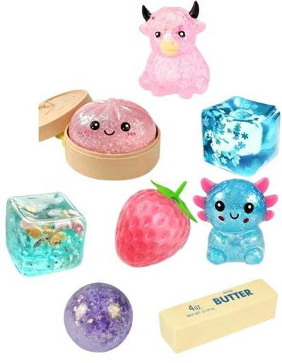 8 Stück Zucker-Quetschspielzeug, Weiches TPR Stressabbau Fidget Spielzeug - Bild 1