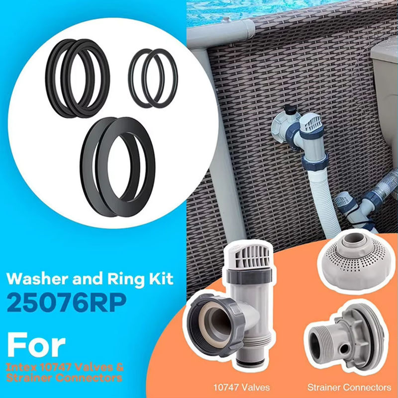 Intex O-Ring Dichtung Ersatzset aus Gummi in Schwarz für Poolzubehör - Bild 2