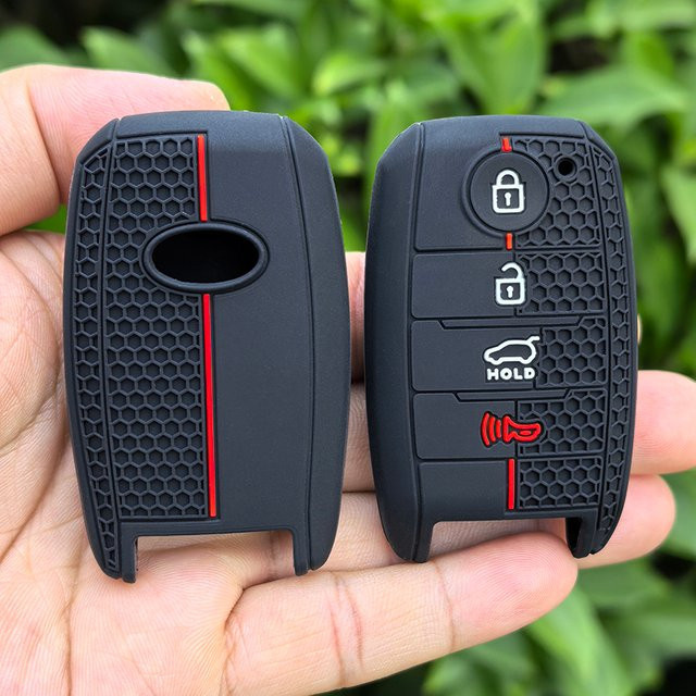 JLDZQ Silikon-Schlüsselhülle Smart 4BT Cover für Kia Sorento Optima Forte Koup Soul Niro in Schwarz - Bild 1